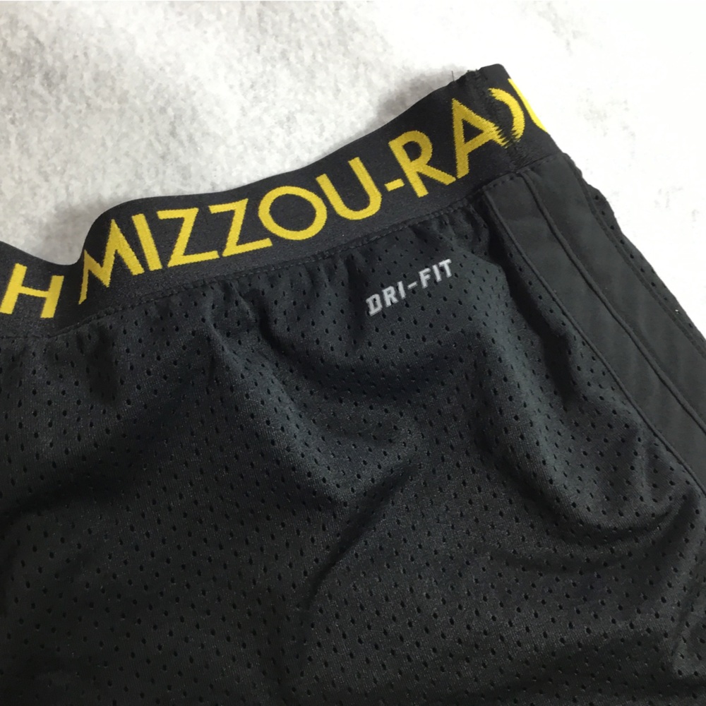 Nike Women's MIZZOU Black and Yellow Athletic Shorts SZ Medium gently used - Picture 3 of 8